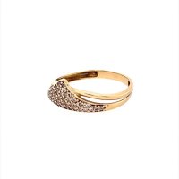 Златен дамски пръстен 2,15гр. размер:57 14кр. проба:585 модел:17265-1, снимка 2 - Пръстени - 41024013