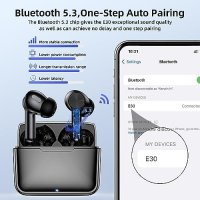 Нови iBesi HiFi Безжични слушалки Bluetooth 5.3, 50ч живот на батерията Водоустойчиви Подарък, снимка 3 - Bluetooth слушалки - 42686687