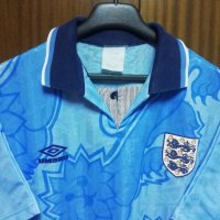 Англия 1992-1993 Умбро Ретро Vintage оригинална тениска футболна фланелка England Umbro трети екип, снимка 3 - Тениски - 41406524