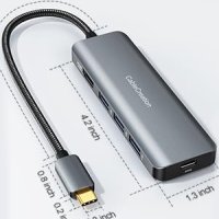 CableCreation USB-C Hub 4K 60Hz 5-в-1 USB C многопортов адаптер с HDMI и 3 USB 3.0 порта 100W мощнос, снимка 1 - Лаптоп аксесоари - 41717324