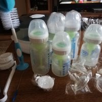 Комплект бебешки шишета анти - колик DR. BRAWNS +подарък изкуствено зърно и едно шише tommee tippee, снимка 1 - Прибори, съдове, шишета и биберони - 34404681
