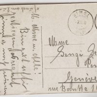 Стара черно-бяла картичка Швейцария 1910, снимка 2 - Филателия - 44354317