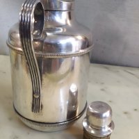 Стар италиански термос със сребърно покритие, снимка 6 - Антикварни и старинни предмети - 41398751