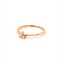 Златен дамски пръстен 0,95гр. размер:56 14кр. проба:585 модел:17626-4, снимка 2 - Пръстени - 42161355