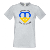 Мъжка тениска SUPPORT LOVE PRAY FOR UKRAINE,, снимка 6 - Тениски - 36125751