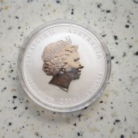 Сребро 1 OZ 2014 Коне с лъвче , снимка 2 - Нумизматика и бонистика - 41739458