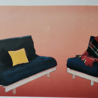 Нови Двойни и единични Разтегателни мебели от естествено дърво диван/фотьойл/легло, снимка 5 - Дивани и мека мебел - 36237942