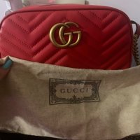 Дамска чанта Gucci (Marmont MATELASSÉ small Shoulder bag, снимка 17 - Чанти - 41450363
