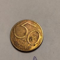 Дефектна монета 50гроша Австрия 1962 г., снимка 1 - Нумизматика и бонистика - 41156744