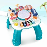 Интерактивна бебешка, музикална масичка с игри, снимка 6 - Музикални играчки - 41341897