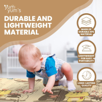 YumYum's Подплатена водоустойчива постелка за пълзене и игра за деца и бебета 200 x 150 cm, снимка 5 - Други - 44798044
