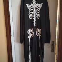 180см Мъжки карнавален костюм Скелет за Хелоуин , снимка 1 - Спортни дрехи, екипи - 44252395