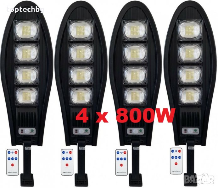 4 Броя 800W LED Соларна улична лампа COBRA, снимка 1