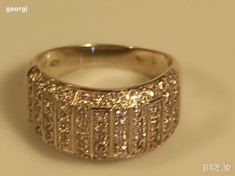 сребърен пръстен с камъни , снимка 1