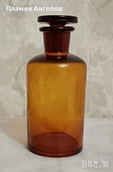 Старо, антикварно аптекарско шише. , снимка 1