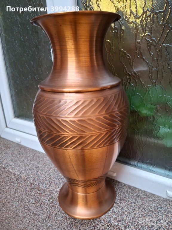 Медна ваза за цветя или за декорация, снимка 1