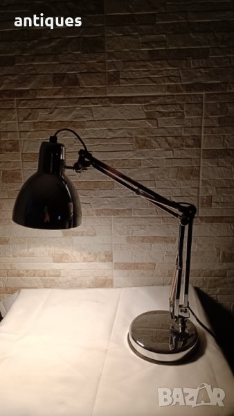 Никелирана / хромирана настолна лампа за бюро - Винтидж - №4, снимка 1