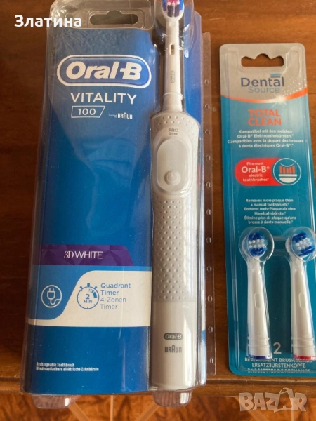 Нова ел. четка Oral B с допълнителни два накрайника, снимка 1