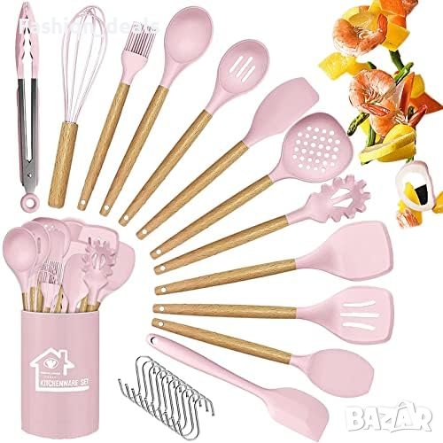 Нови 24 броя силиконови кухненски прибори за готвене печене кухня дом, снимка 1