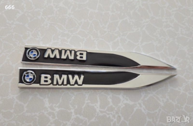 декоративни елемента с логото и надписа на BMW, снимка 1