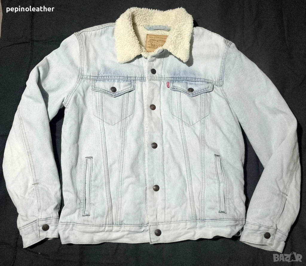Оригинално дънково яке ЛЕВИС LEVI'S®  Premium Quality Big E Type 3 Sherpa Standard Trucker Jean Jack, снимка 1