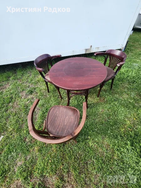 Комплект ретро столове и маса , снимка 1