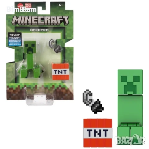 Фигура Minecraft Creeper TNT block / Mattel, снимка 1