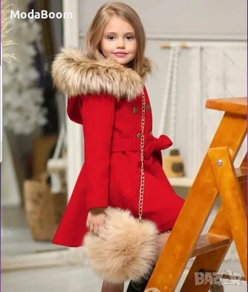 Детски комплект ПАЛТО/РОКЛЯ/ЧАНТИЧКА, снимка 1