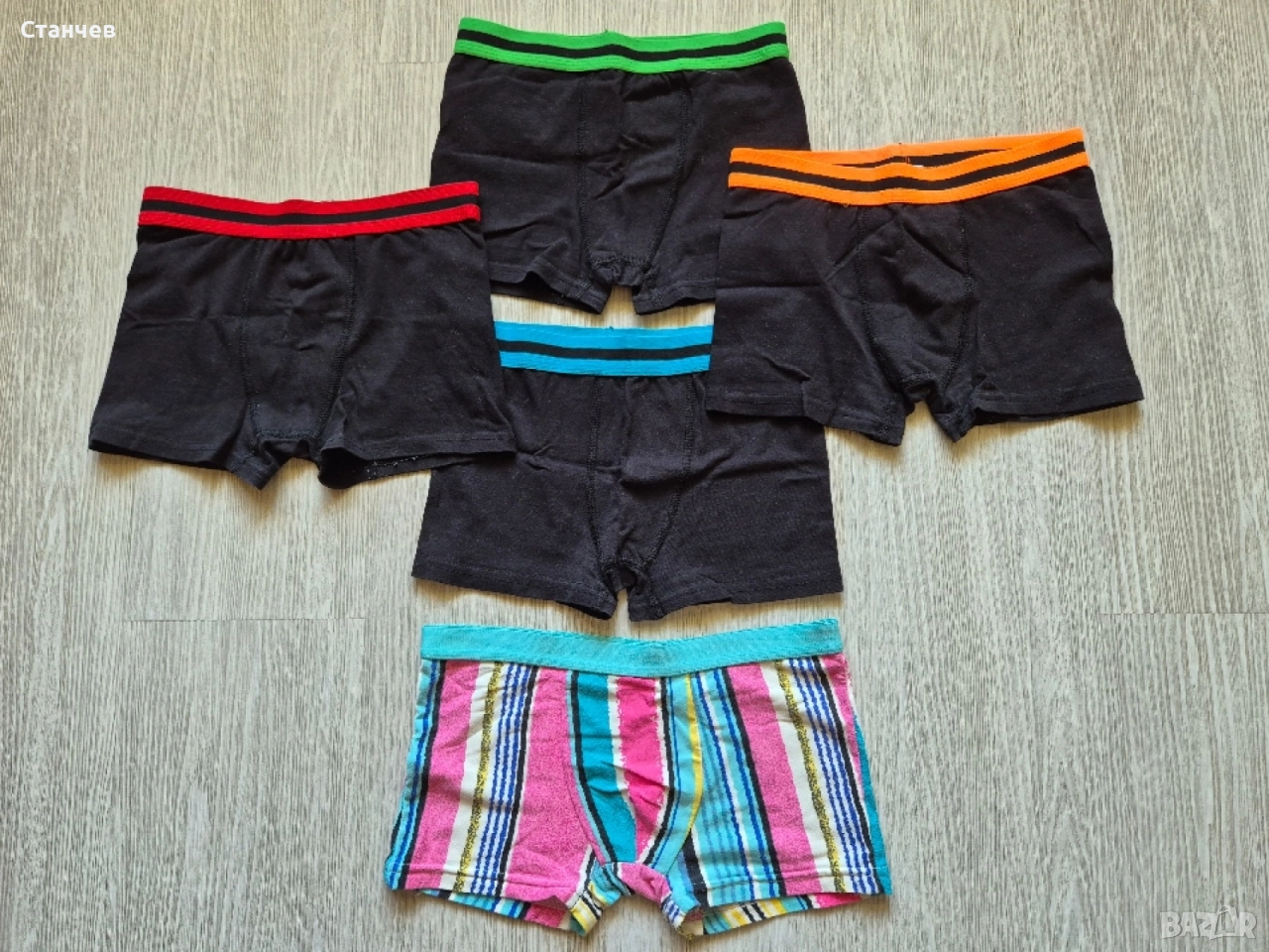 Лот от 4+1 подарък детски боксерки London Underwear, размер 9-10 години (134-140 см) – Отлични / Нов, снимка 1
