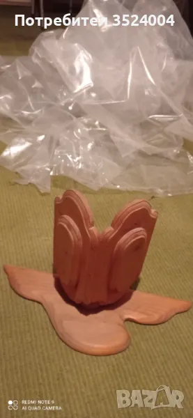 Дървена украса може да се поставя на стена на плод да се поставя пред  крушкаа, снимка 1