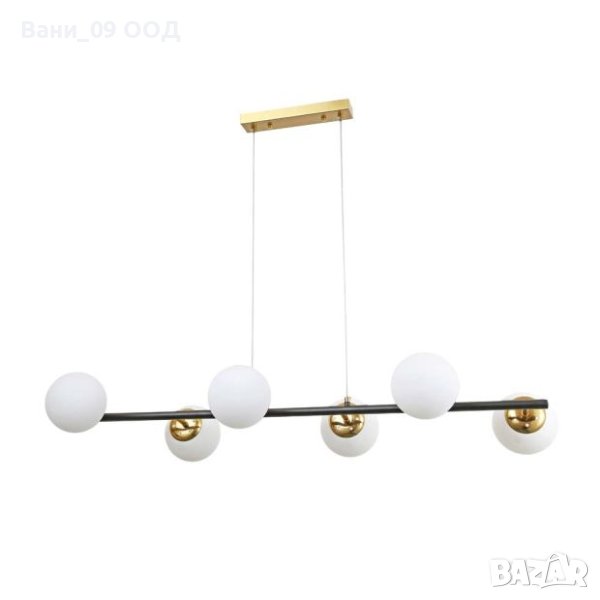 Полилей с 6 стъклени абажура, снимка 1