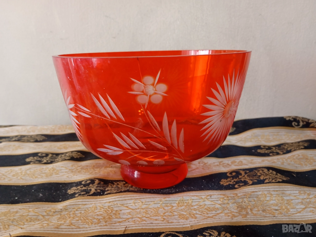 Стъклена купа тип бохемия, снимка 1