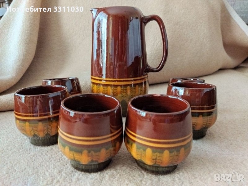 Керамичен сервиз за вино, снимка 1