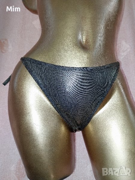 S/M Бикина с златист брокат със странично завързване, снимка 1