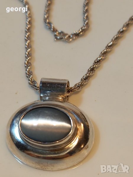 Сребърно колие с висулка , снимка 1