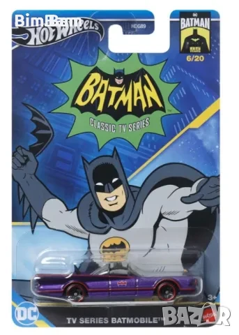 Оригинална количка Hot Wheels BATMAN - TV Series Batmobile, снимка 1