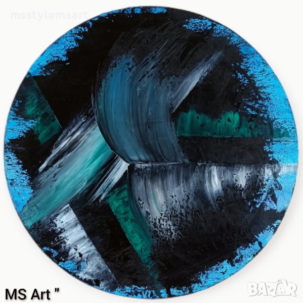 Огледало на душата " Абстрактна картина с масло , снимка 1