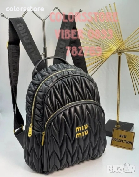 Черна раница MiuMiu кодBR23, снимка 1