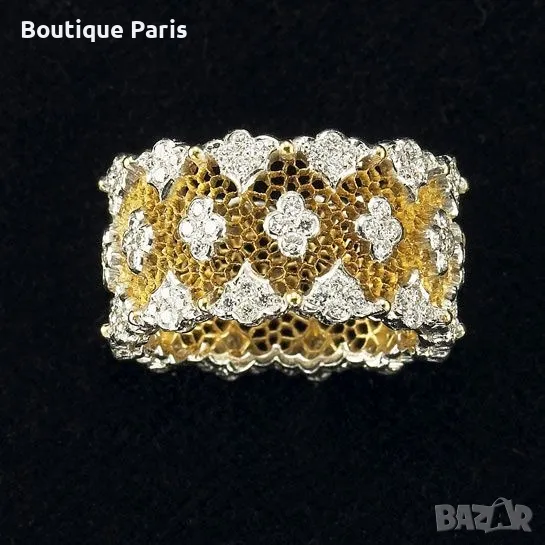 Buccellati пръстен с мойсанити, снимка 1