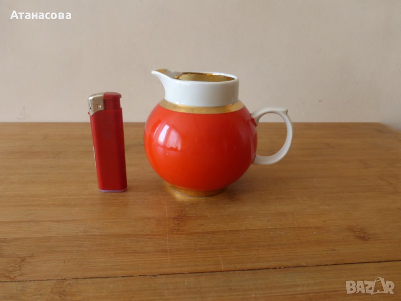 Руска порцеланова каничка за мляко латиера Дулево 1980 г, снимка 1