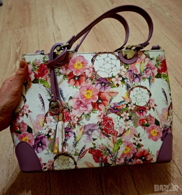 Оригинална дамска чанта естествена кожа 50 лв. , снимка 1