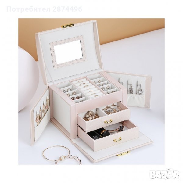 2756 Луксозна кутия за съхранение на бижута тип Куфарче, снимка 1