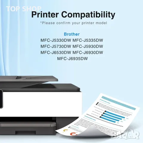 starink LC3219XL за принтер Brother LC3217 LC3219XL за Brother MFC-J6530DW MFC-J5730DW, 9 бр., снимка 5 - Консумативи за принтери - 49522738