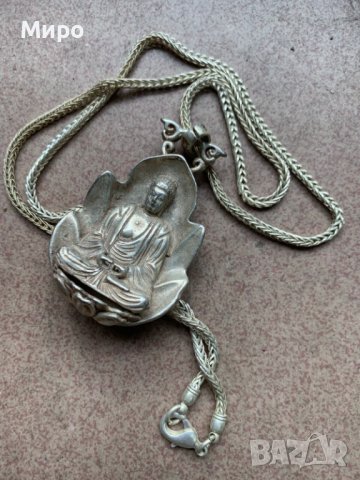 БУДА ЛОТУС  МЕДАЛЬОН ГЕРДАН КОЛИЕ АЗИЯ АМУЛЕТ ТАЛИСМАН , снимка 5 - Антикварни и старинни предмети - 41866801
