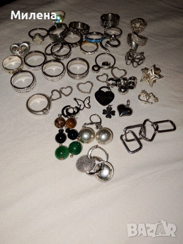 Бижута сребро и стомана , снимка 2 - Бижутерийни комплекти - 53869422