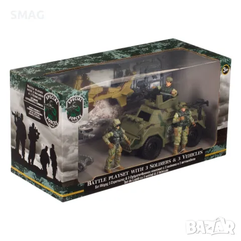Военен комплект с бойни превозни средства и 3 войника S_1218466, снимка 2 - Други - 48042502