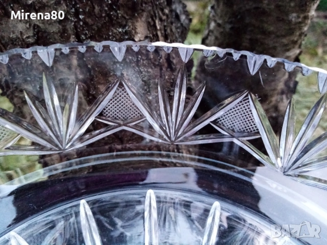 * Моника * - голяма кристална купа, снимка 4 - Антикварни и старинни предмети - 53714362