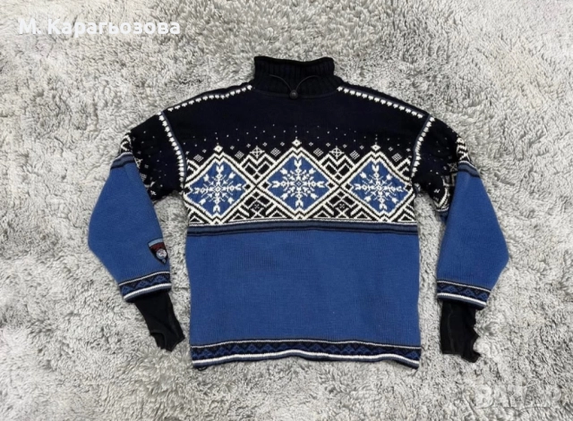 Мъжки вълнен Windstopper Dale of Norway, Размер М, снимка 2 - Пуловери - 52744023