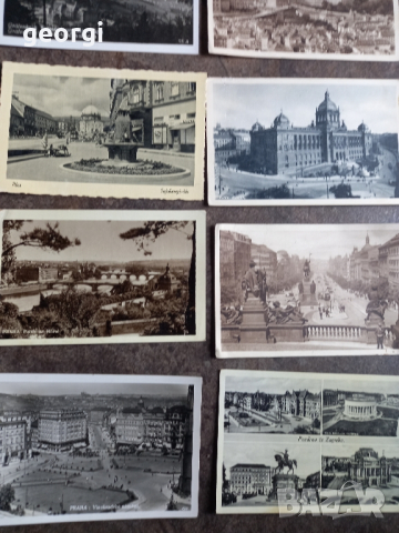 стари черно-бели пощенски картички Прага, снимка 5 - Колекции - 44925028