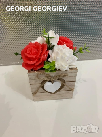 цветя изработени с глицеринов ароматен сапун и Българска роза 🌹 Стара Загора Център ., снимка 7 - Изкуствени цветя - 53463302